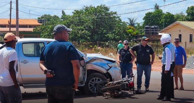 Lethem motorcyclist dies in collision with Brazilian pickup