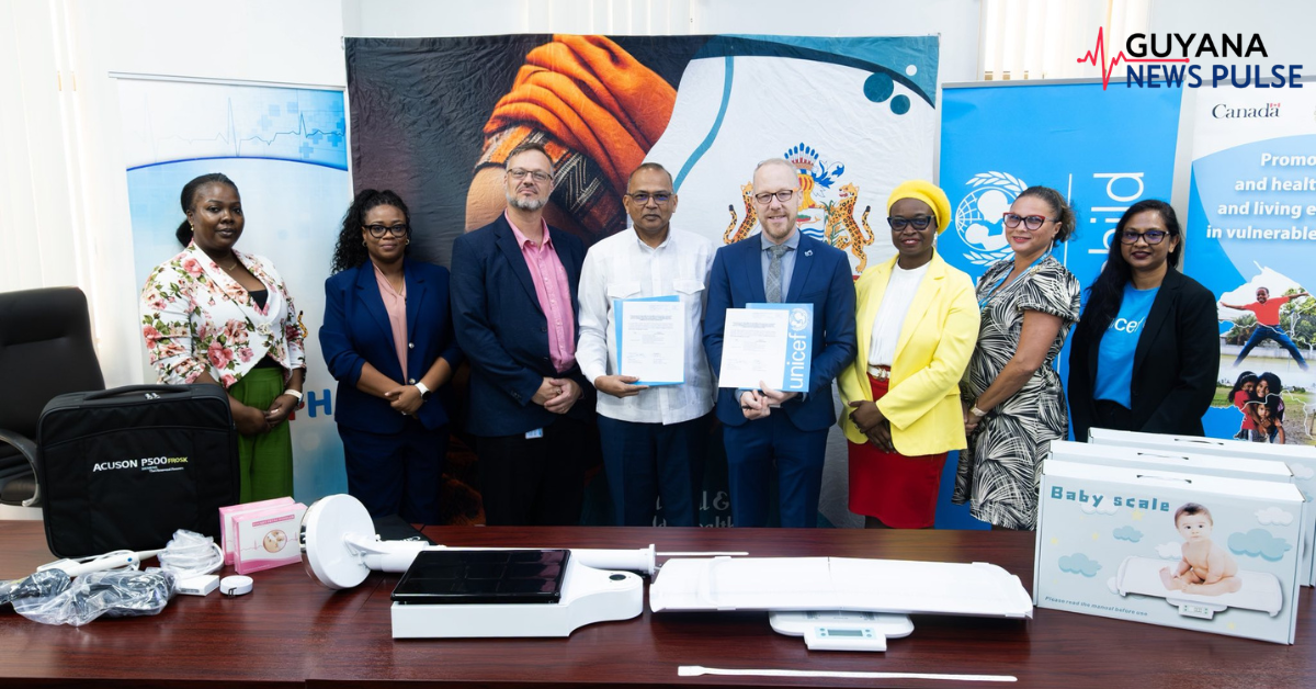 Canada, UNICEF hand over CAD$170K maternal and child health equipment to Guyana